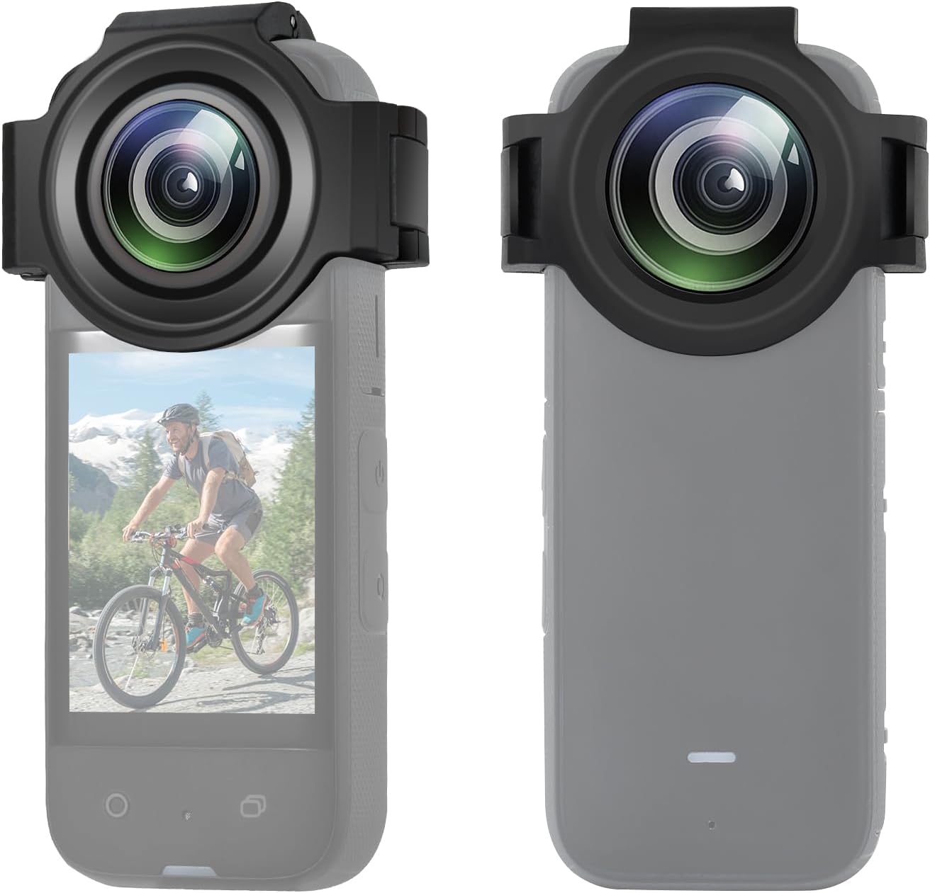 Detalle de PULUZ Upgrade Insta 360 X3 Lens Protector: Dual Lens Guards for Insta360 X3
