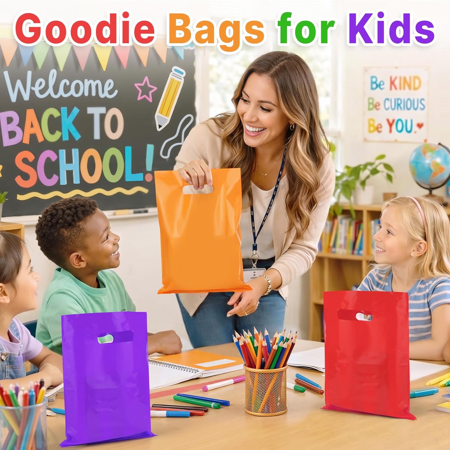 Thumbnail 3 de ANZNKU 50 PCS Multicolor Party Favor Gift Bags (8"x11")