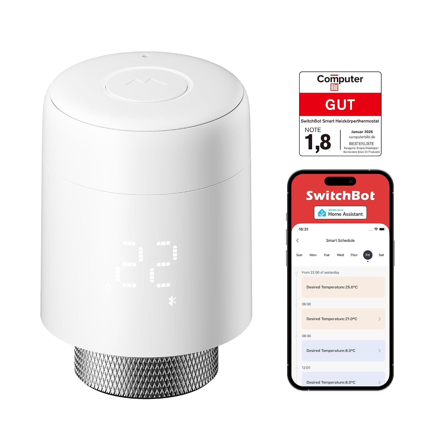 Detalle de SwitchBot Termostato smart per termosifone 10 mesi autonomia
