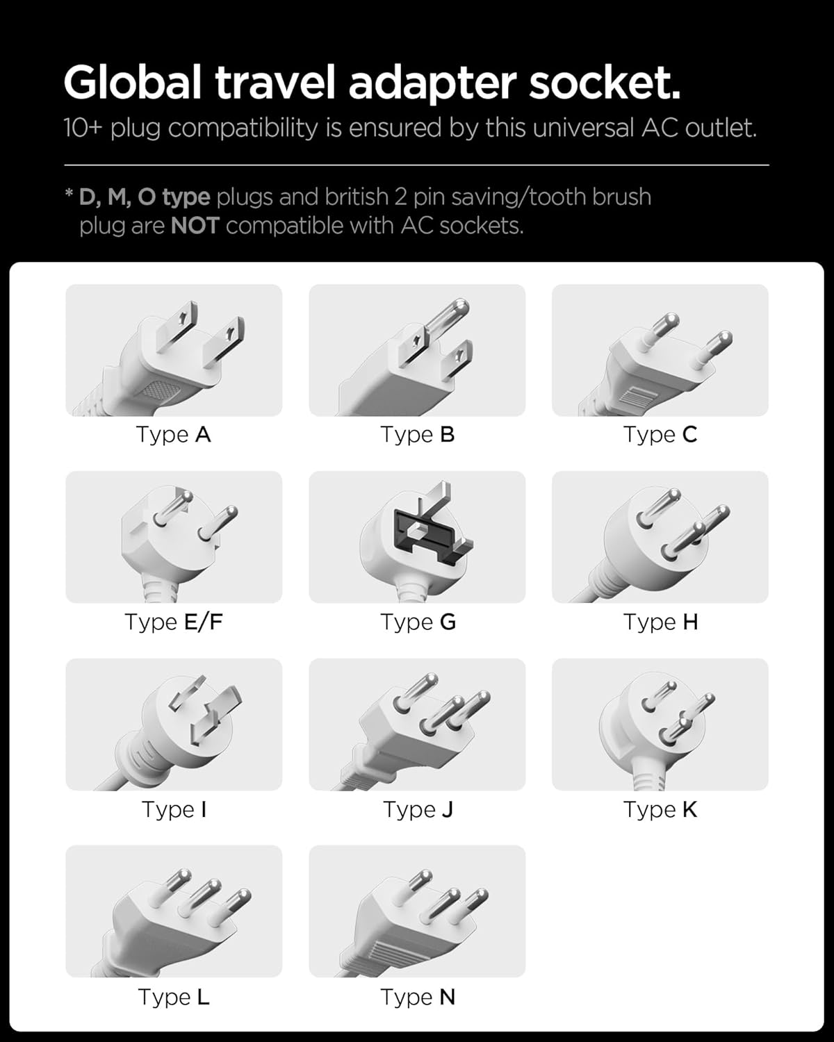 Thumbnail 3 de Spigen ArcStation adaptateur de voyage universel 70W (5 ports : 3 USB‑C + 2 USB‑A) beige Dune