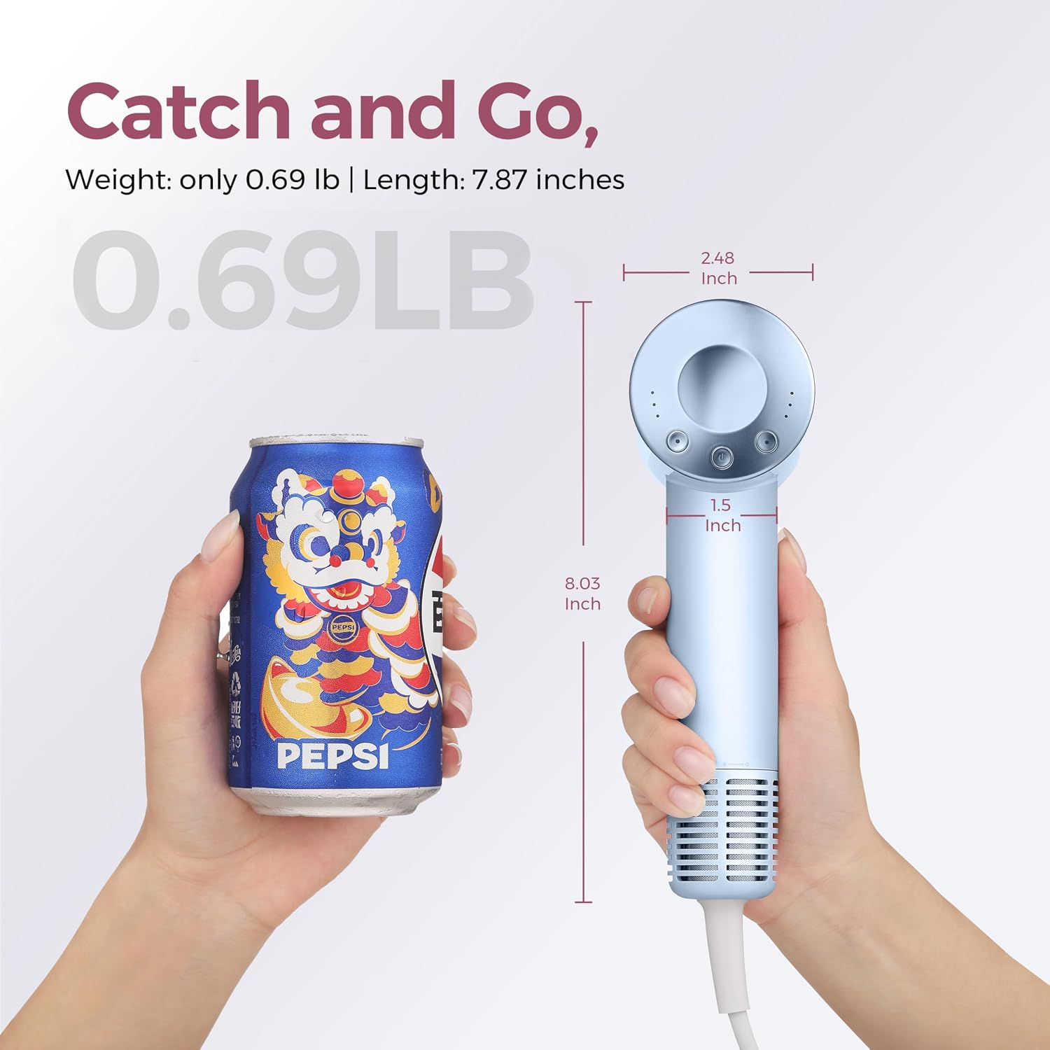 Thumbnail 3 de Lecomely Dual Voltage Travel Hair Dryer: Global, Lightweight Power with Salon Results
