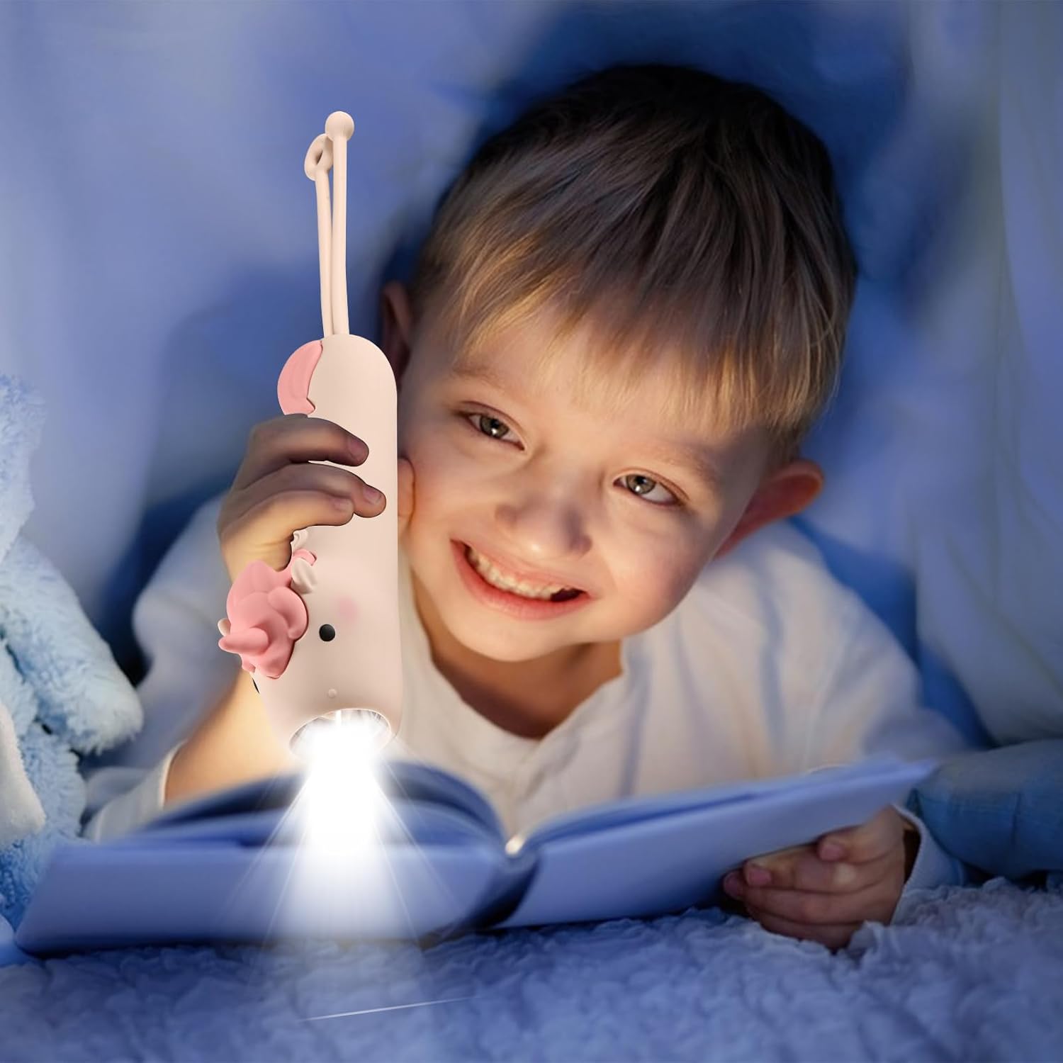 Thumbnail 4 de Joycabin LED Taschenlampe Kinder – Aufladbare Einhorn-Taschenlampe mit Silikon, wiederaufladbar, Dimmbar, inkl. Lanyard und 50 Einhorn-Aufklebern