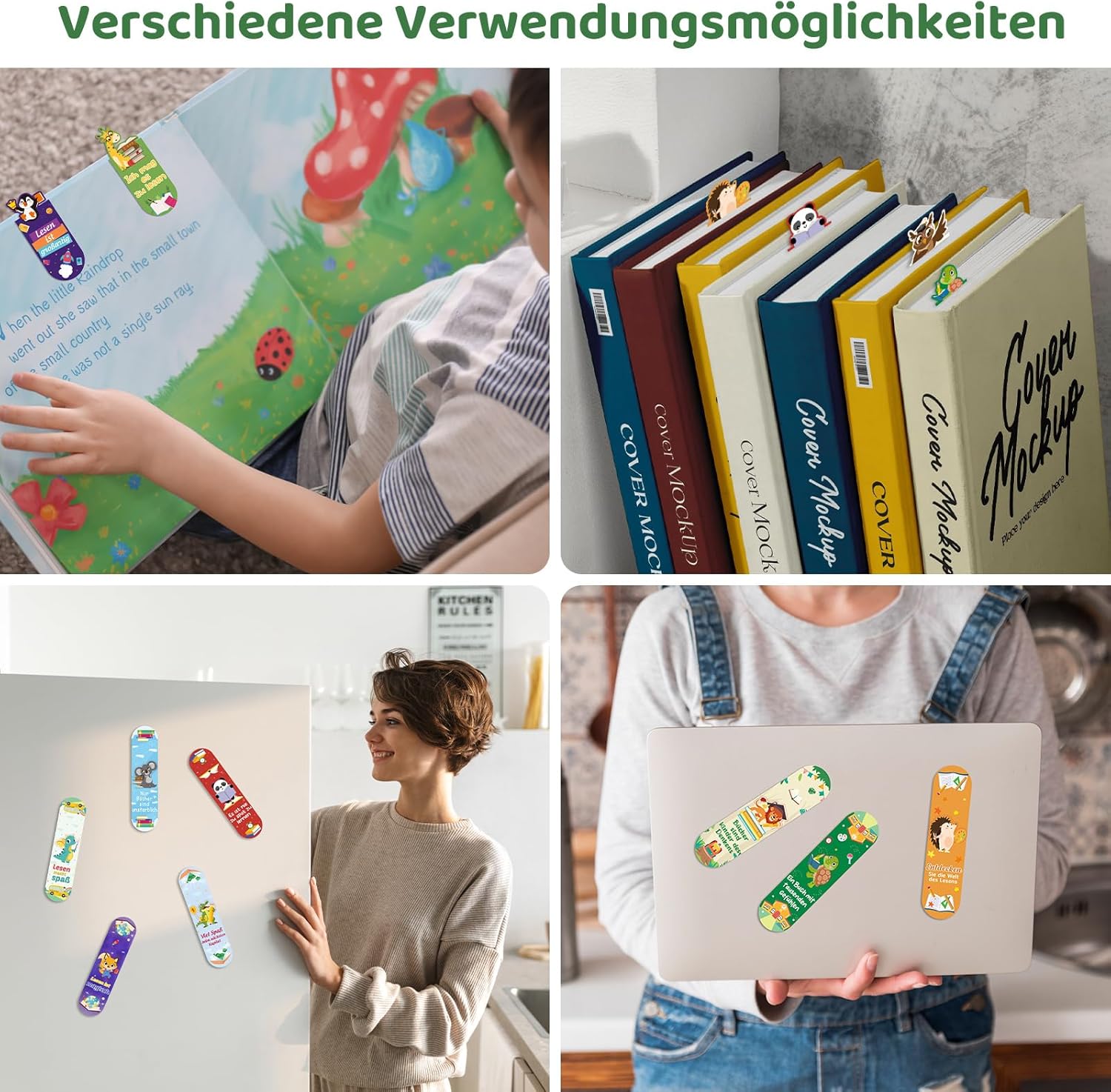 Detalle 1 de Magnetische Lesezeichen für Kinder 12er Set