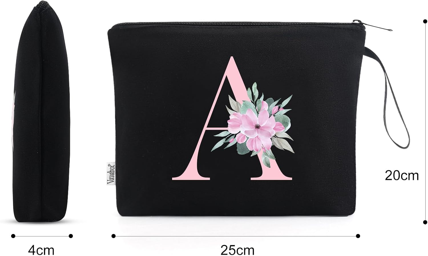 Detalle 2 de Vavabox A-Z Personalized Initial Makeup Bag A