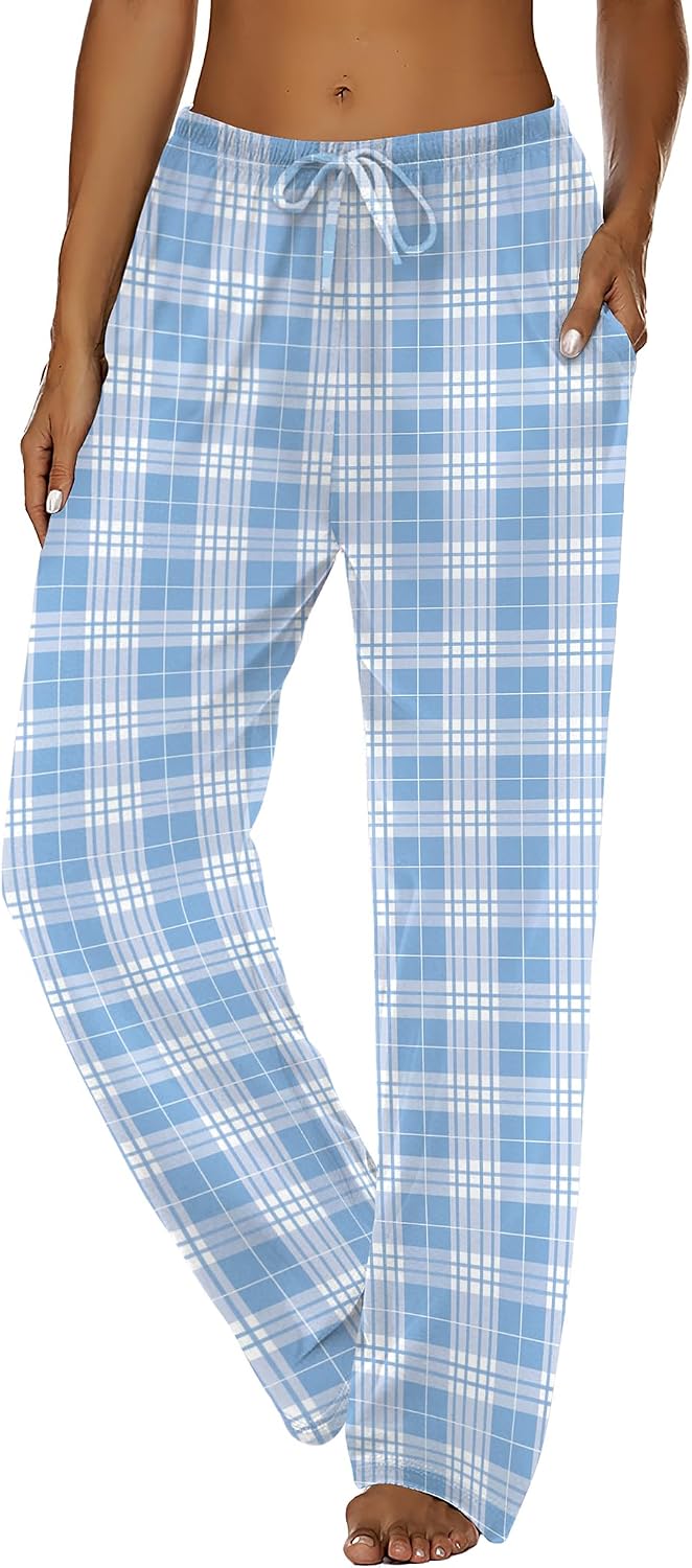 Detalle 2 de Ekouaer Women's Plaid Pajama Pants