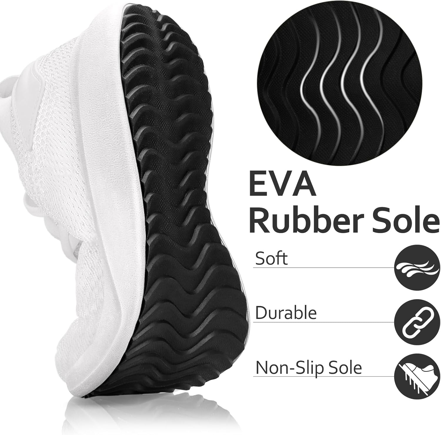 Thumbnail 4 de Giniros Men’s Trainers Walking Running Shoes Mesh Slip-On