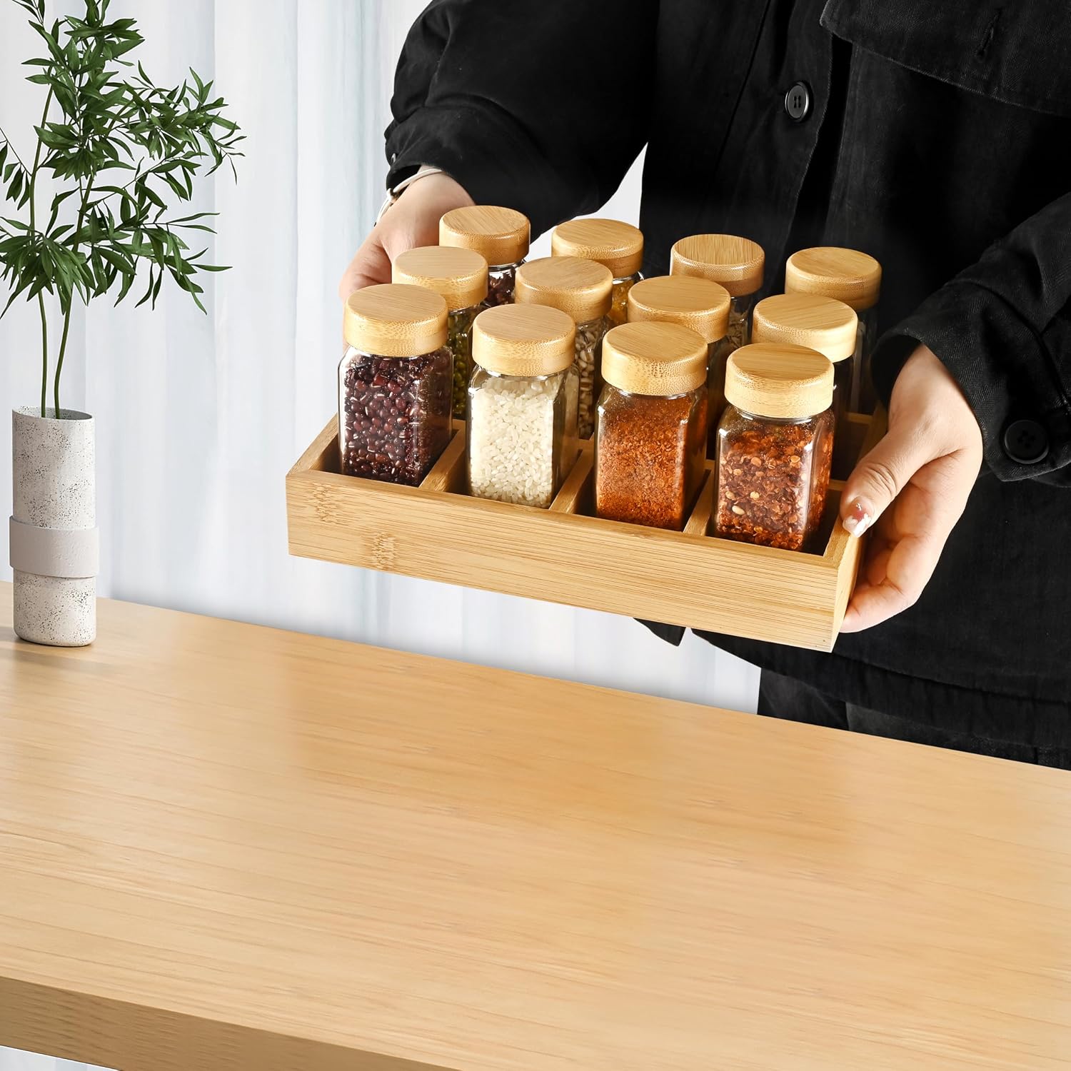 Thumbnail 4 de DSUID Spice Rack with 12 Jars