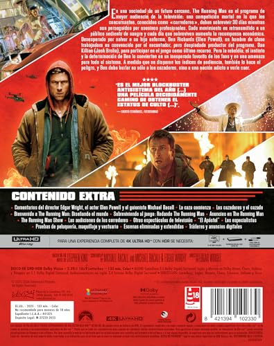 Detalle 2 de The Running Man (2025) en 4K UHD – Divisa Films (1 disco)