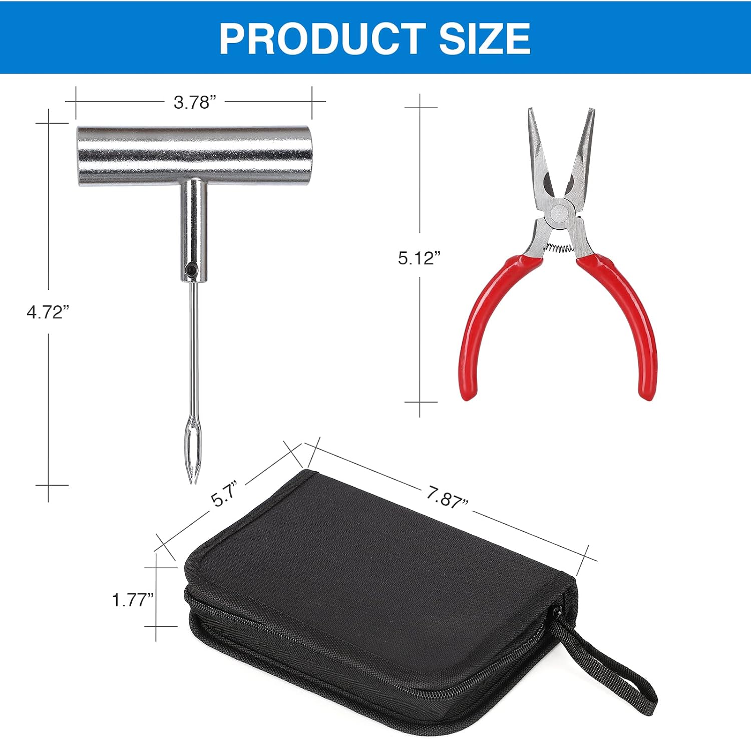 Thumbnail 5 de QUNNIE Tire Repair Kit 46Pcs – Kit di riparazione pneumatici tubeless per auto, moto e veicoli pesanti