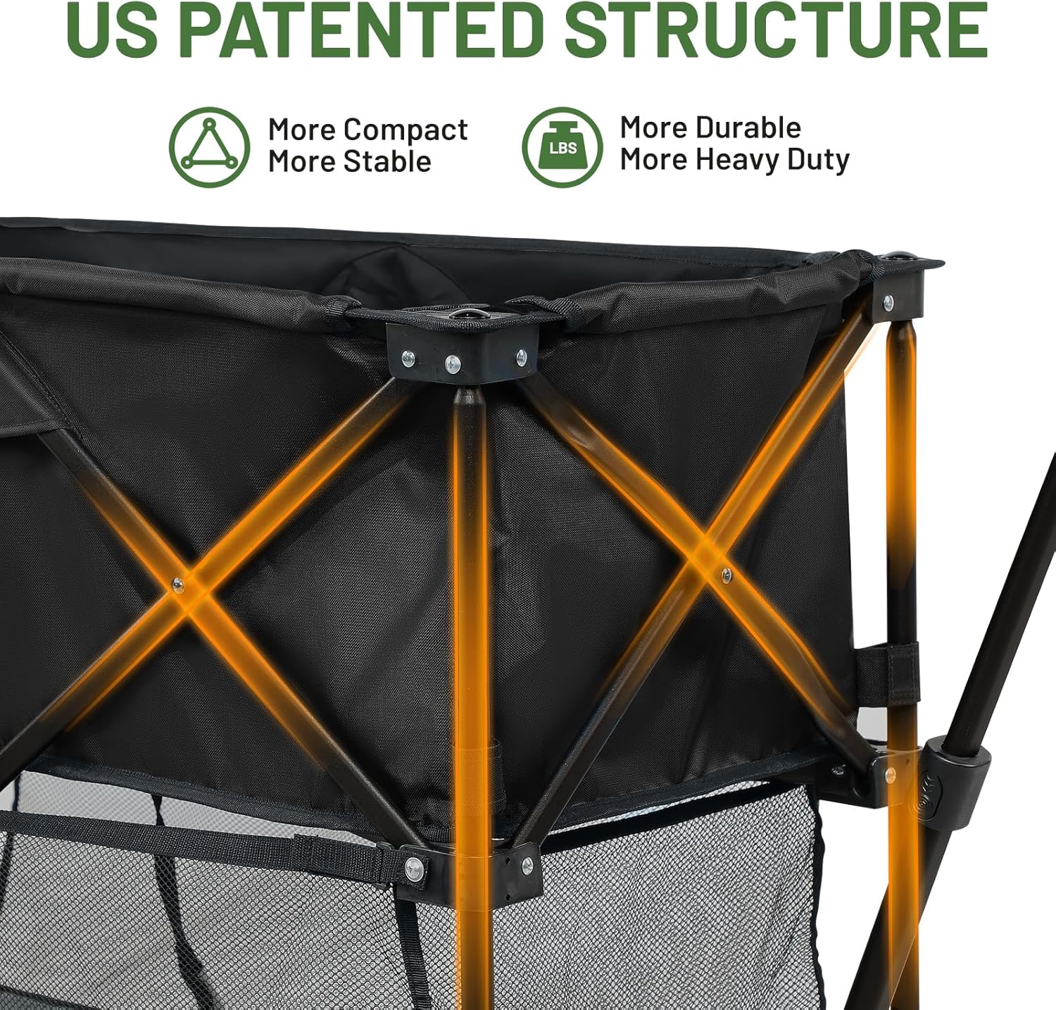 Thumbnail 4 de TIMBER RIDGE 400L Large Capacity Folding Double Decker Wagon Cart (54" extender, brakes)