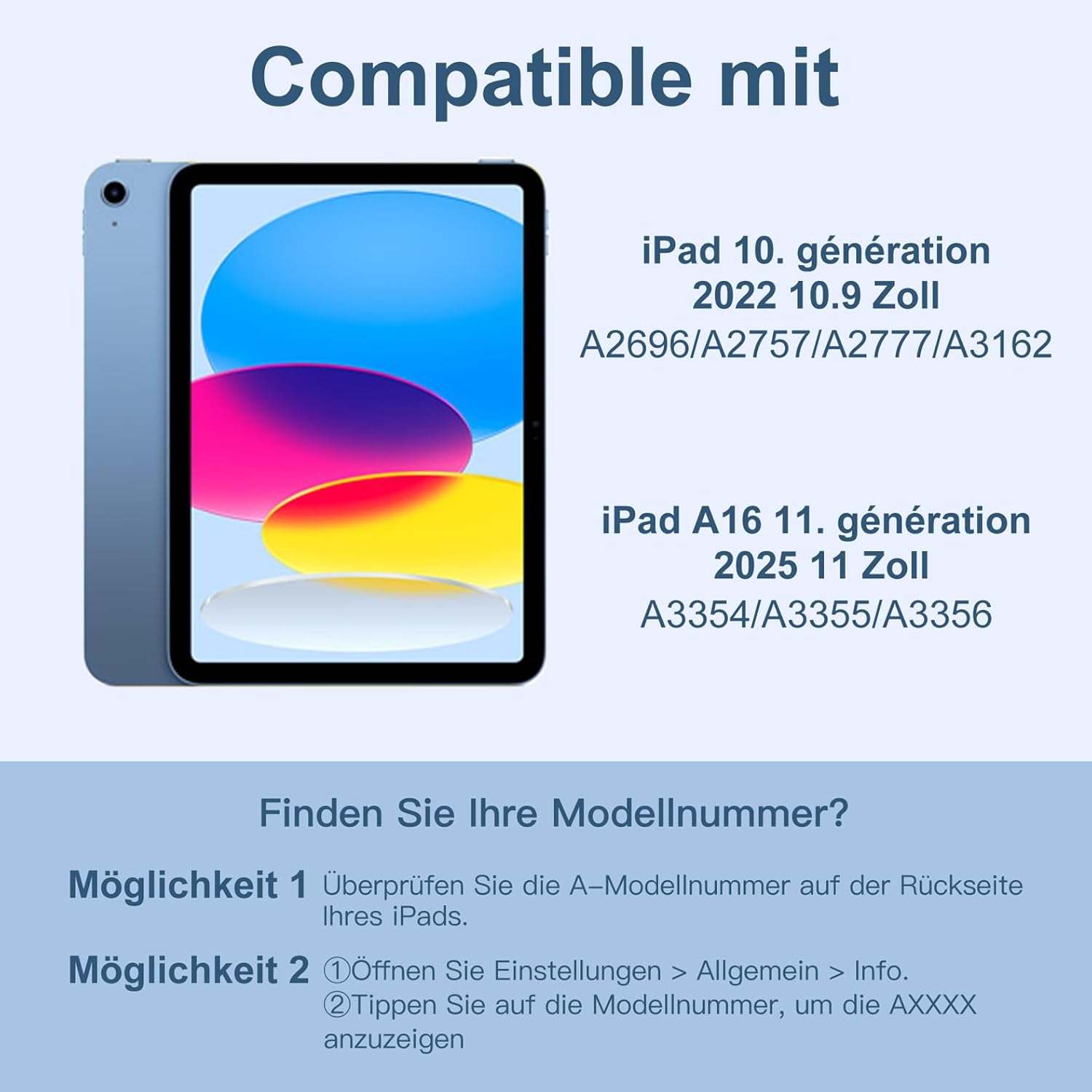 Detalle 2 de Vobafe Tastaturhülle für iPad 11 Zoll