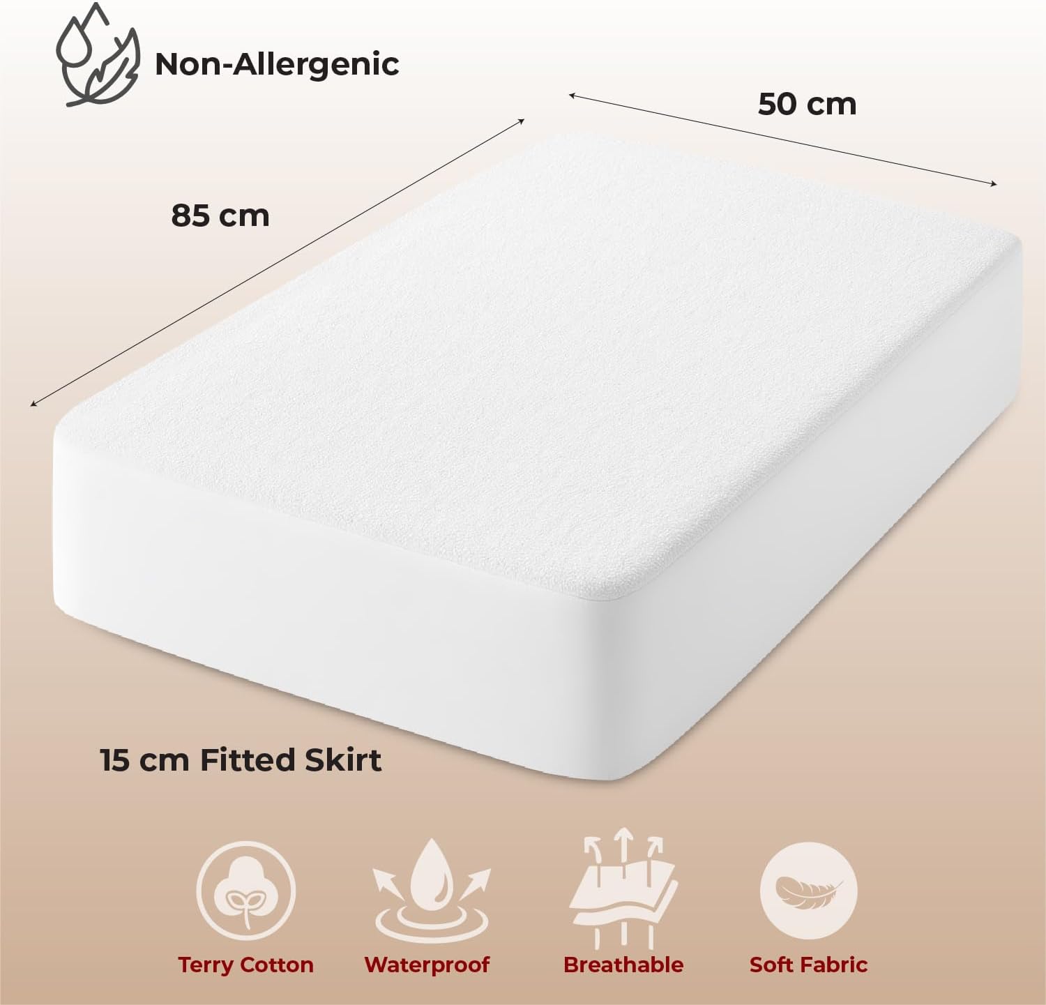 Thumbnail 1 de Crib mattress protector 2 pack, 50x85cm