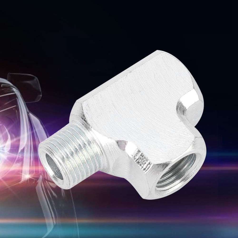 Detalle de Aramox T-koppling för manometer, 1/8 tum, aluminiumlegering och 3-vägsdesign