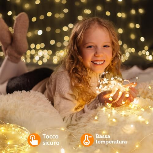 Detalle 2 de HELESIN 12 Luci per Bottiglie: kit decorazione natalizia con 12 stringhe da 2 m e 20 LED Bianco Caldo