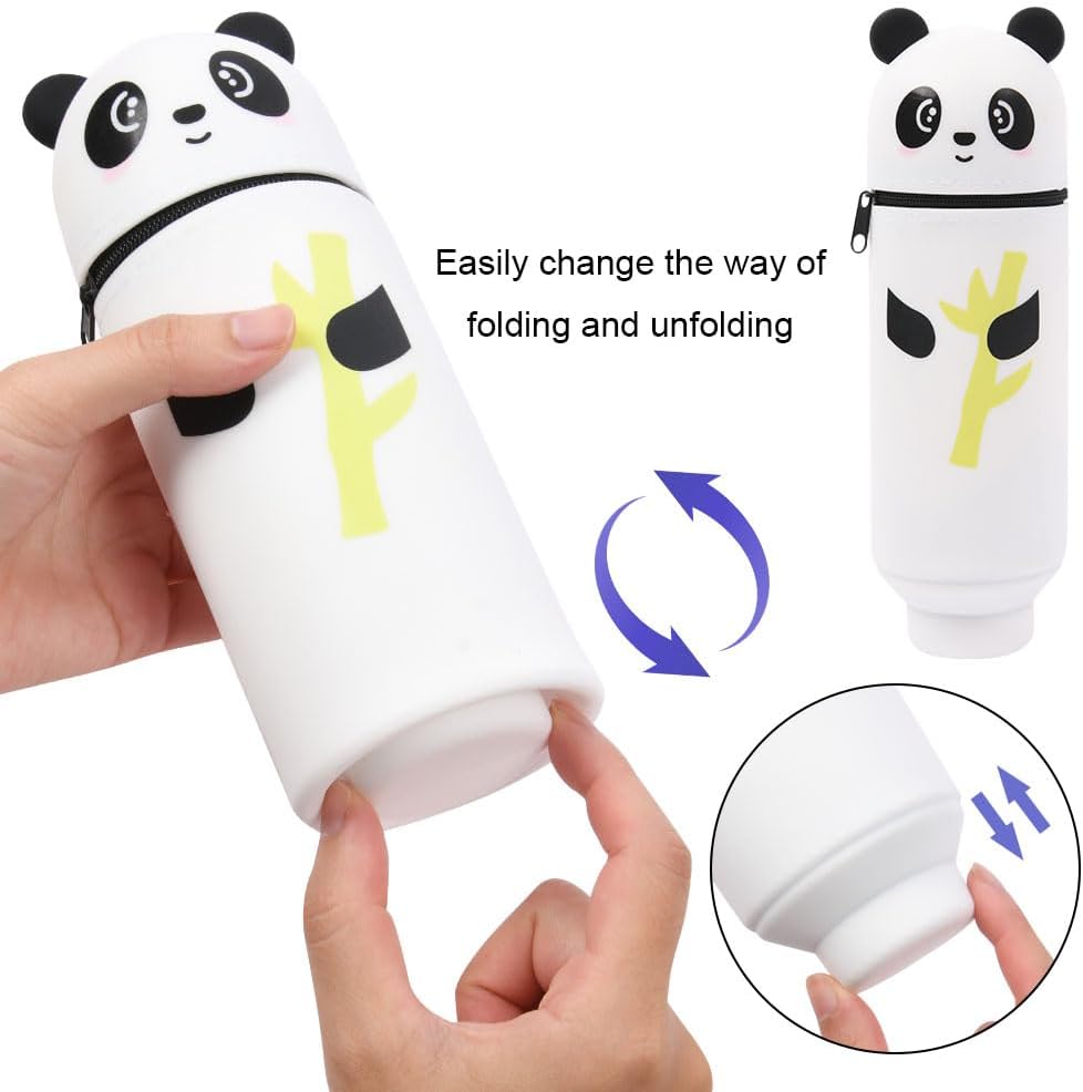 Thumbnail 2 de OFFCUP Astuccio telescopico in silicone Panda per portapenne 2 in 1 con 4 penne cancellabili