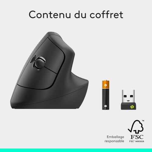 Thumbnail 8 de Logitech Lift Souris Ergonomique Verticale — confort durable pour droitiers, petites et moyennes mains