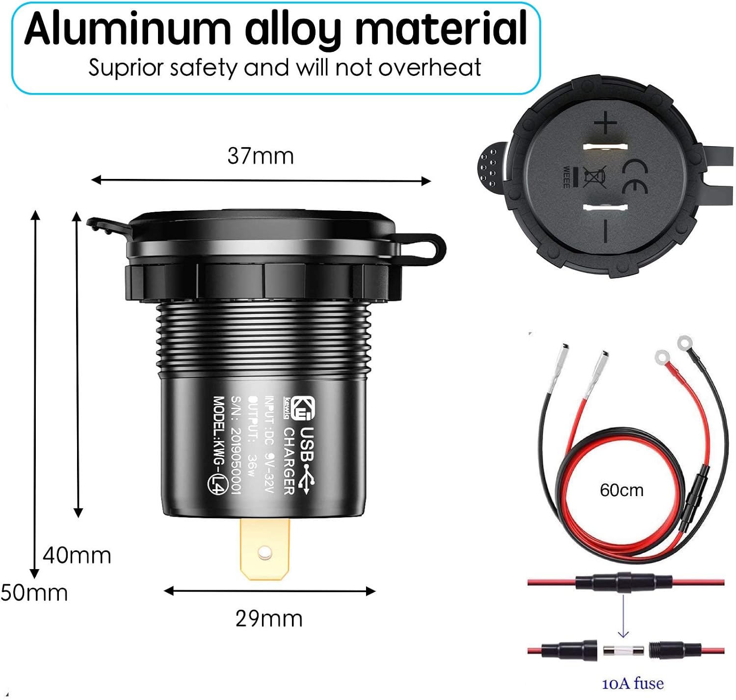 Thumbnail 6 de 12V USB Auto Ladegerät mit Quick Charge 3.0