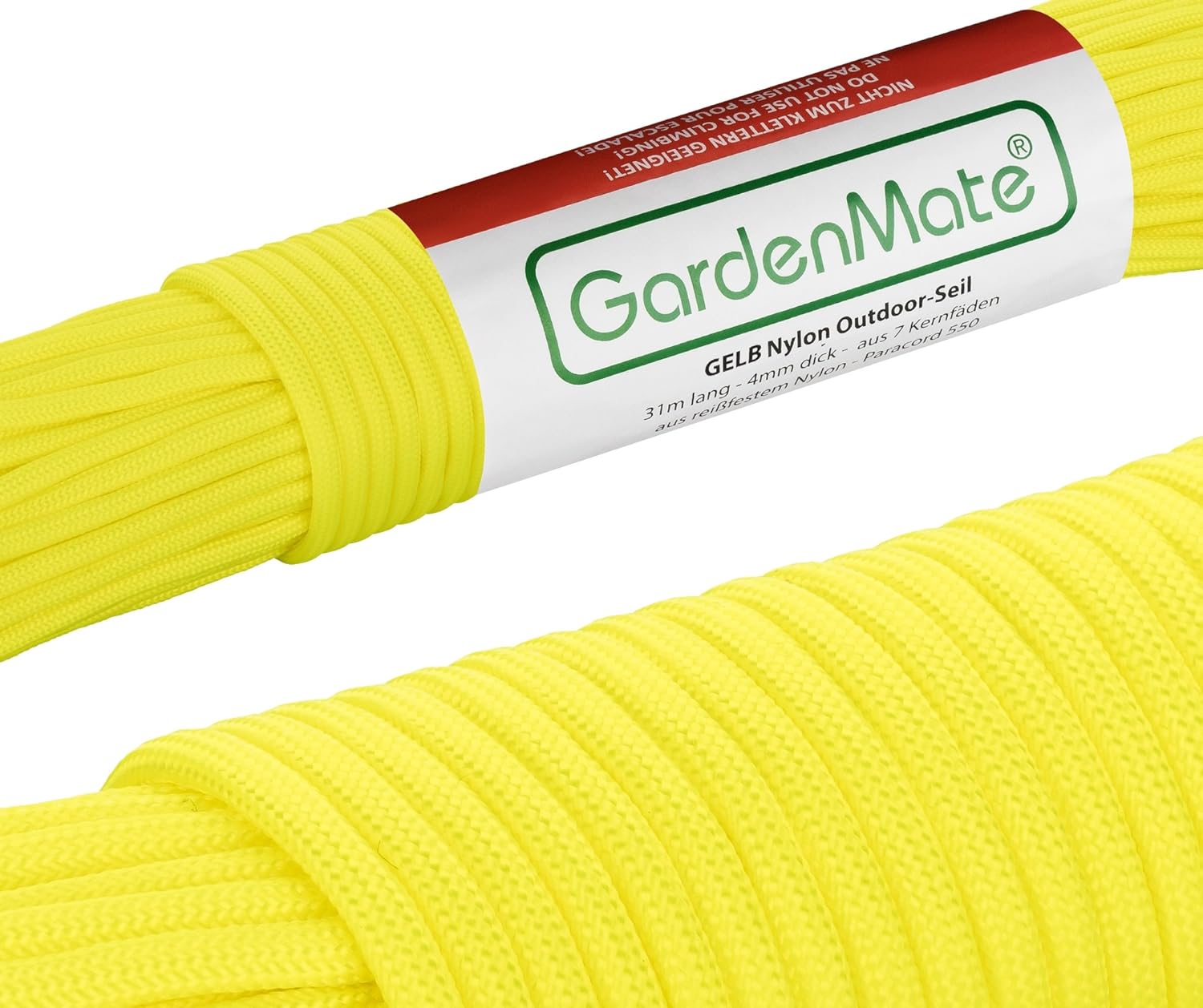 GardenMate Paracord 550 in nylon per uso esterno da 31 m e 4 mm (7 fili) – colori disponibili