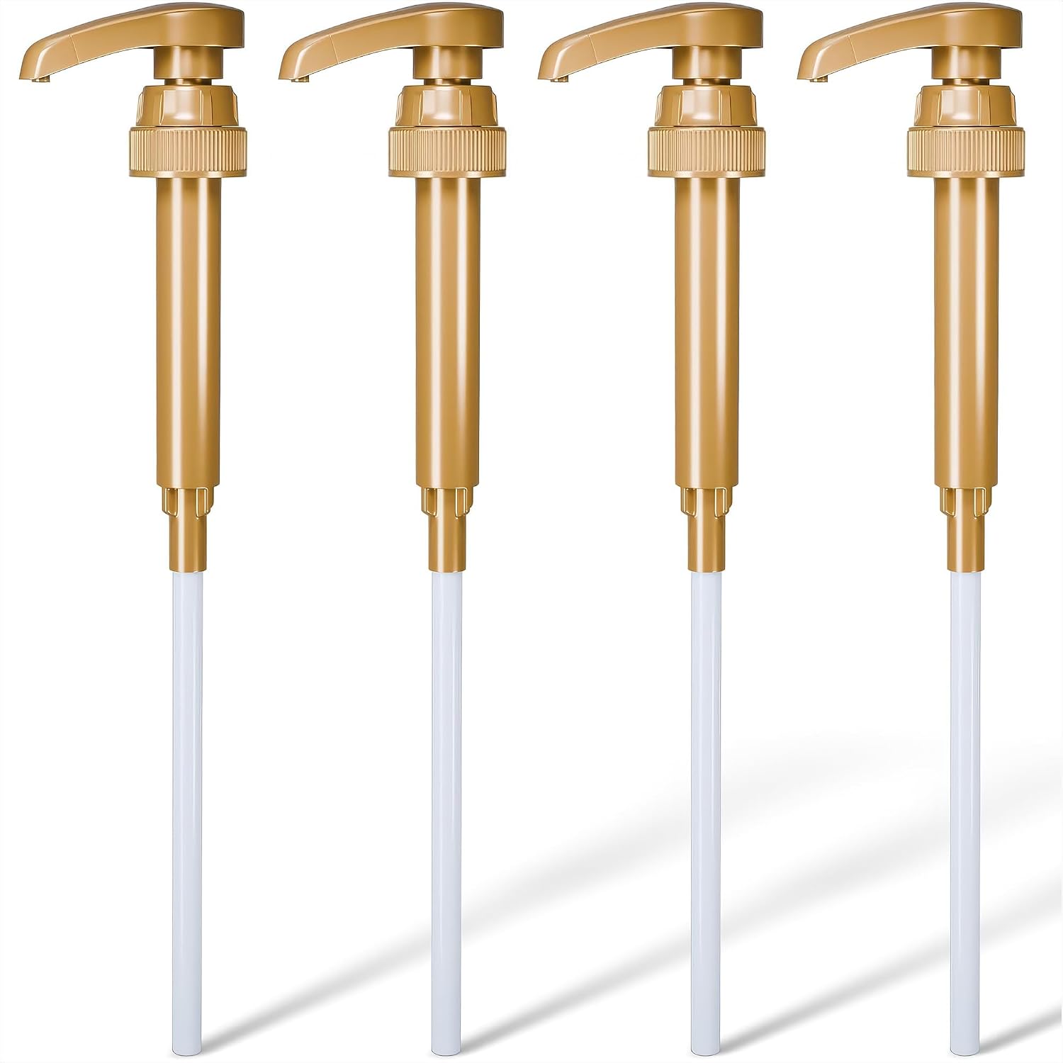 4-Piece Coffee Syrup Pump Dispensers (Skinny/Torani Style) for 25.4 oz Bottles