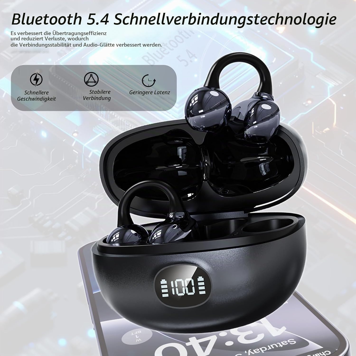 Thumbnail 3 de Kabellos Open-Ear-Kopfhörer mit Clip-Design – Licht, sicher, klangvoll