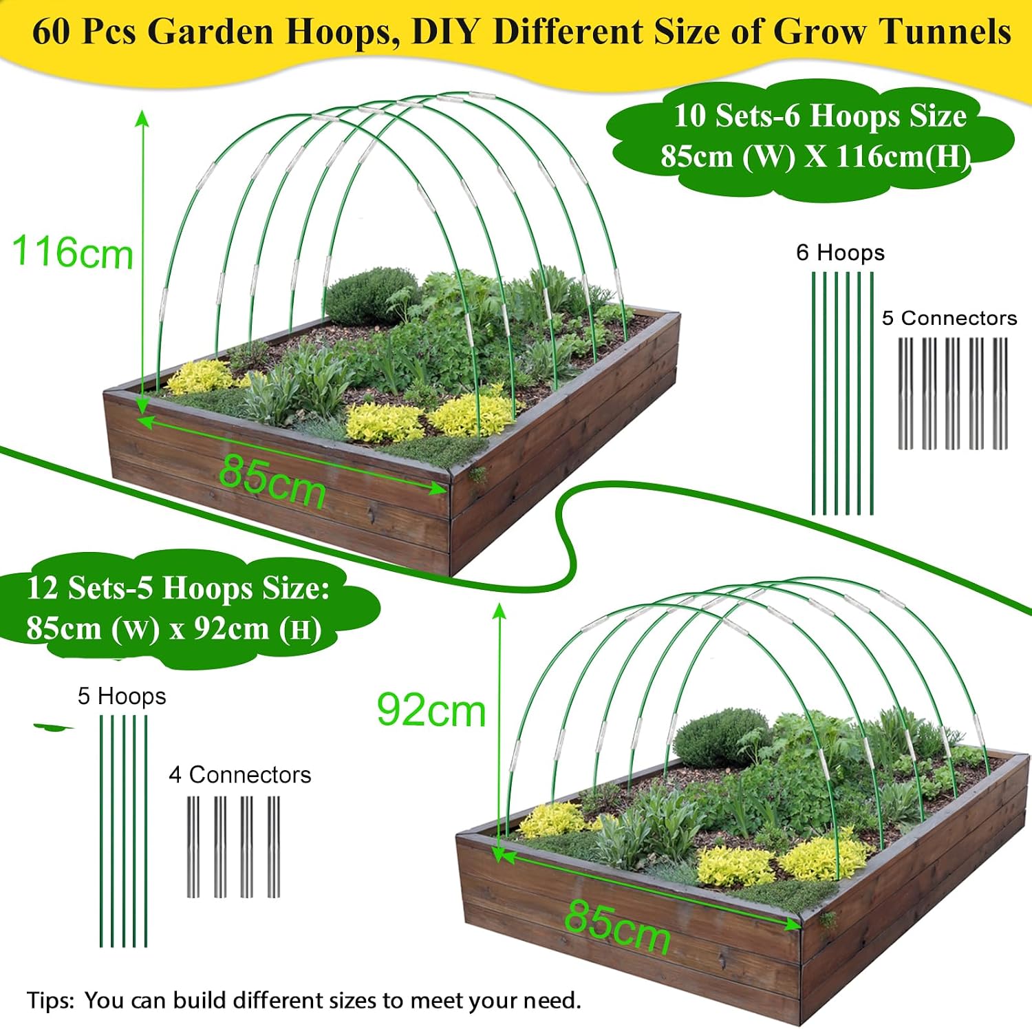Thumbnail 1 de WYRJXYB Greenhouse hoops 60pcs for raised beds
