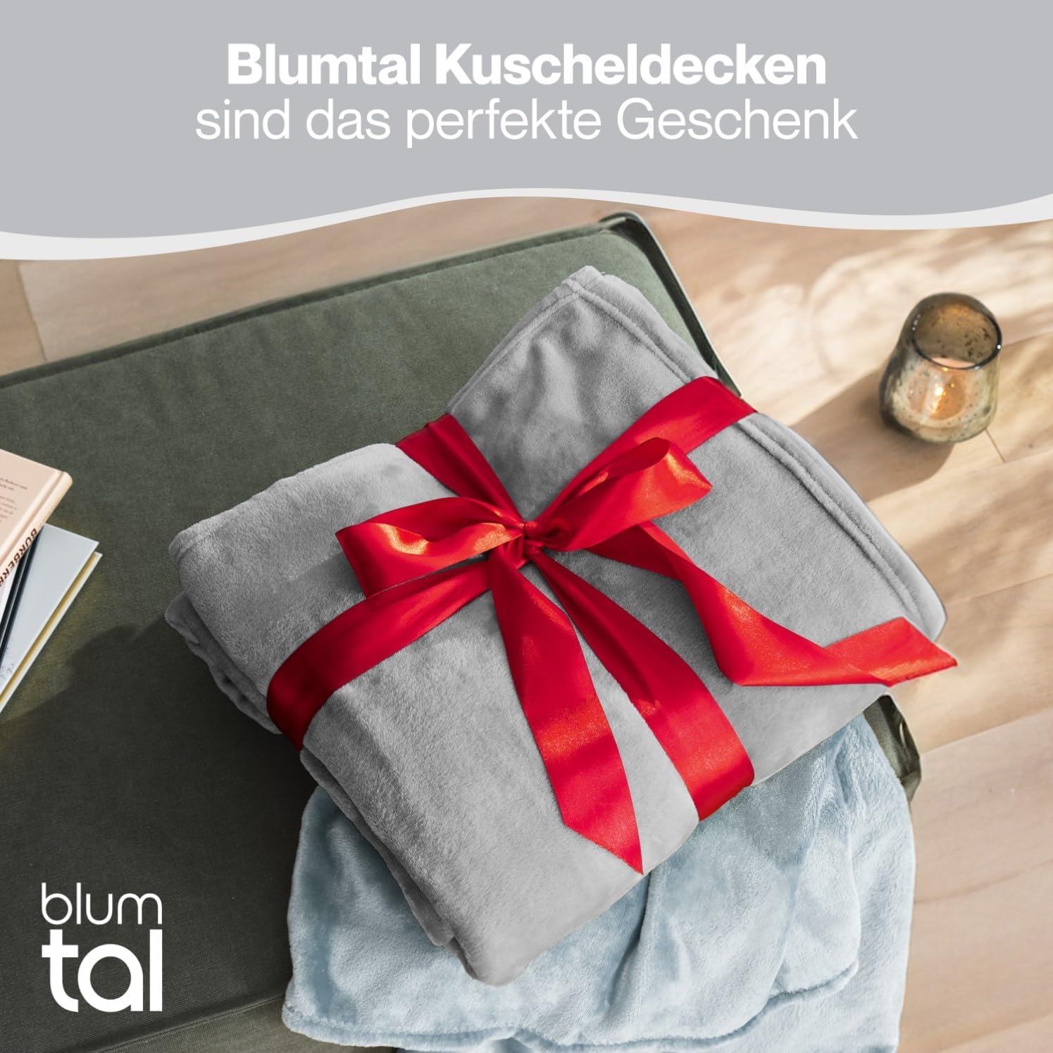 Thumbnail 4 de Blumtal Fleecedecke 220 x 240 cm grau – Oeko-TEX-zertifiziert, kuschelig warm