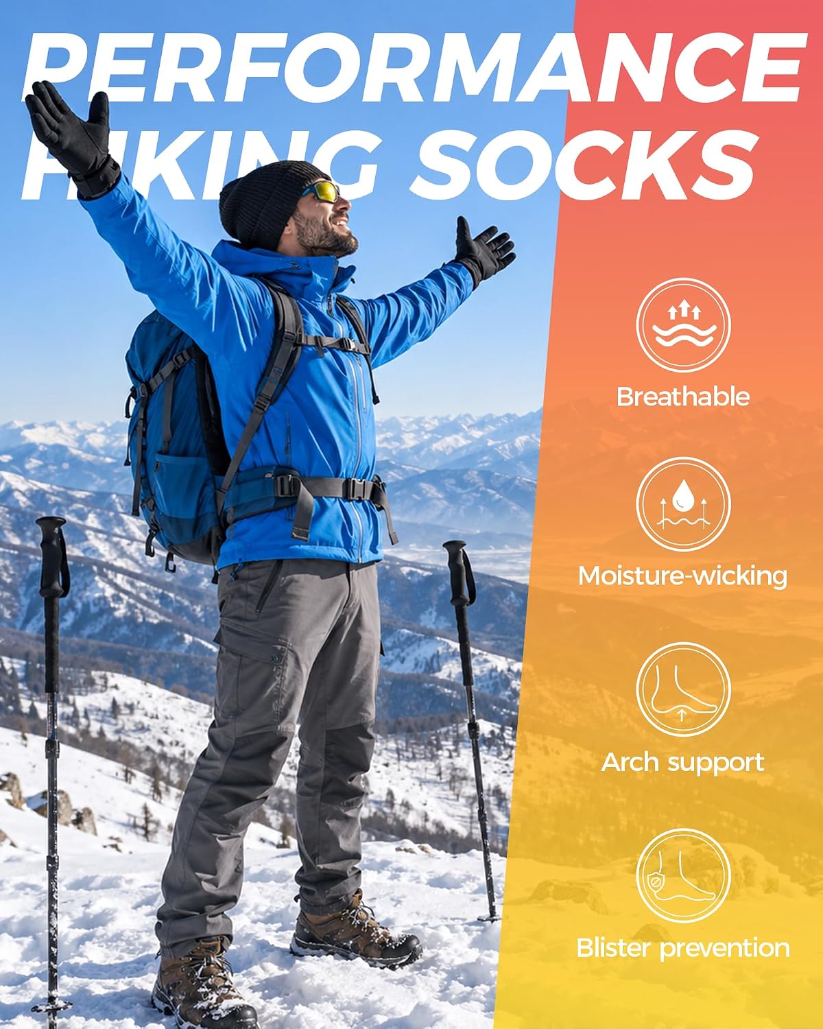Detalle de Pandaplay Thermal Crew Socks, 5 Pairs, 85% Cotton with Full Cushioning