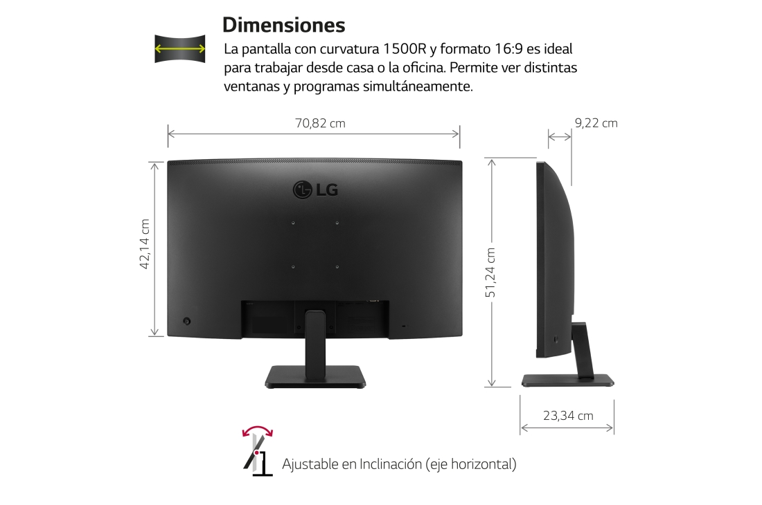 Thumbnail 3 de LG 32MR50C-B Outlet monitor 32"