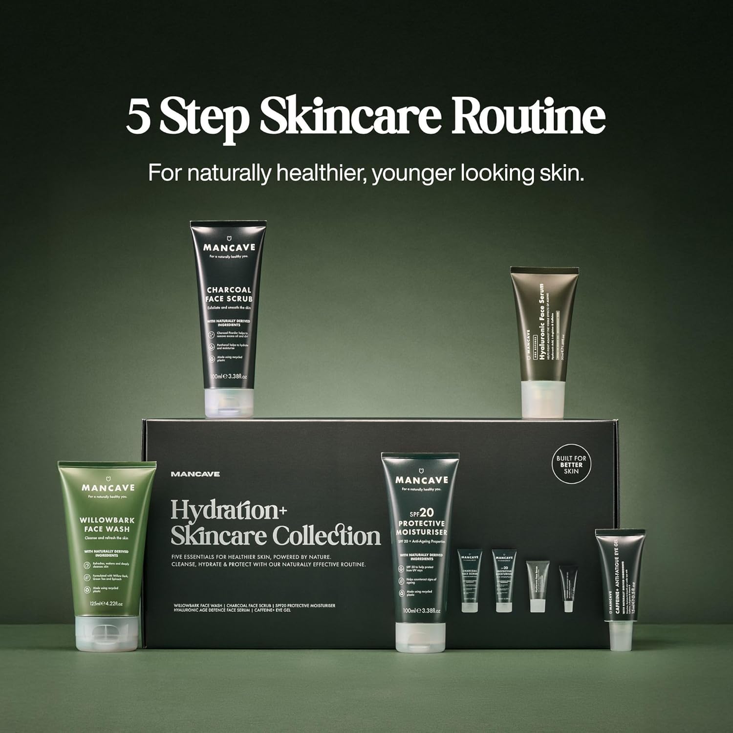 Thumbnail 1 de ManCave Hydration+ Skincare Collection Set regalo: cura completa viso per uomo con SPF 20