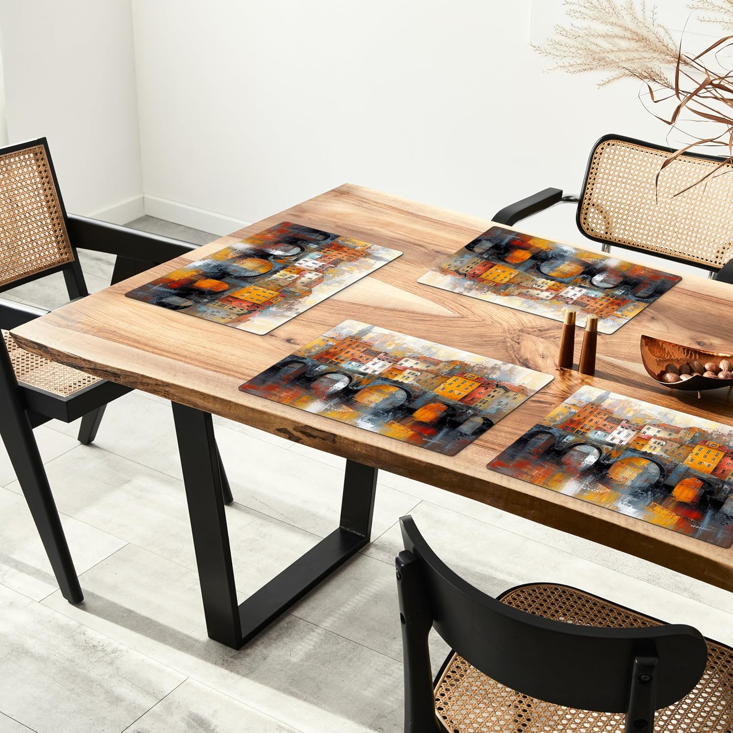 Detalle de KitchenYeah placemats, set van 6 in vinyl met antisliponderzijde