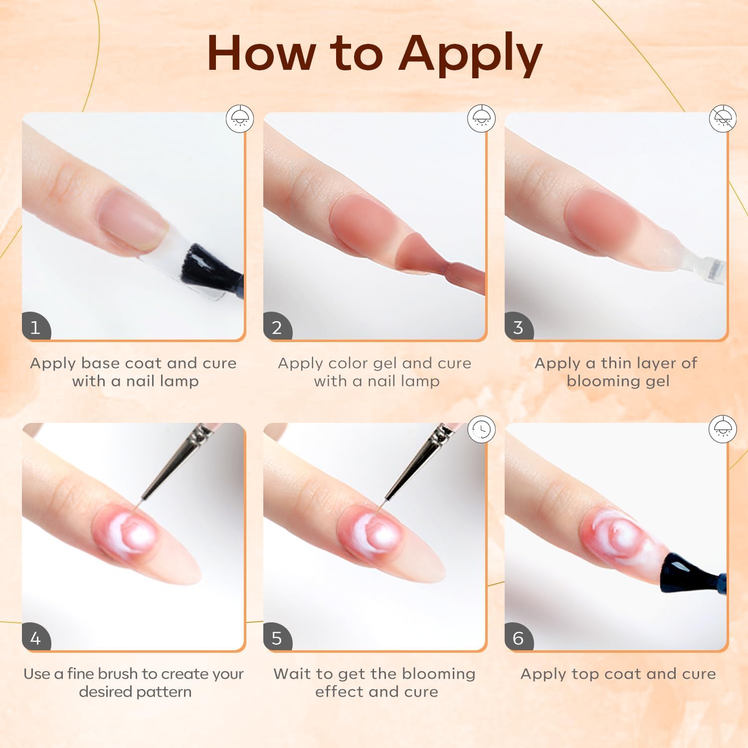Thumbnail 6 de Modelones Blooming Gel Nagellack 10ML – Blühender Marmoreffekt für Nail Art