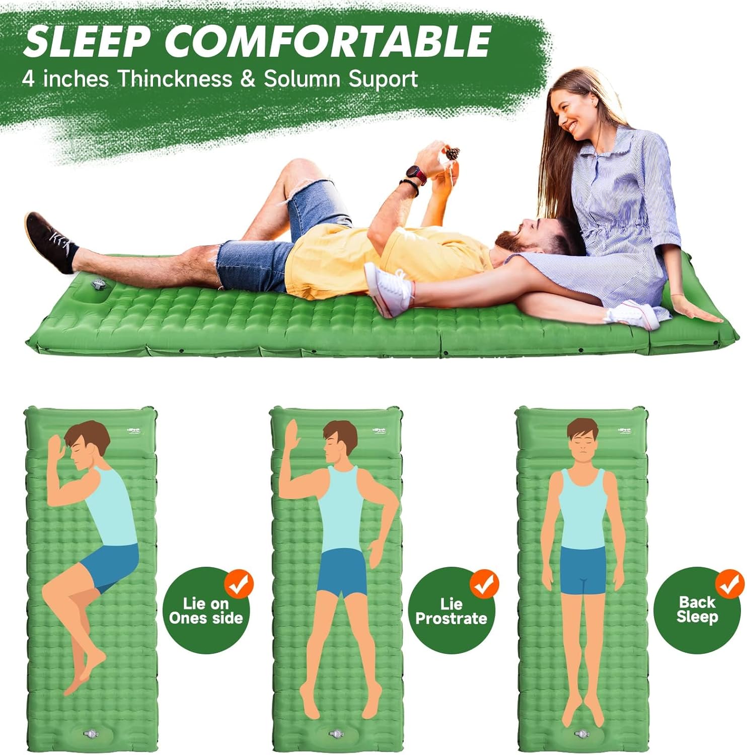 Thumbnail 1 de HiiPeak Isomatte hoch Camping Luftmatratze