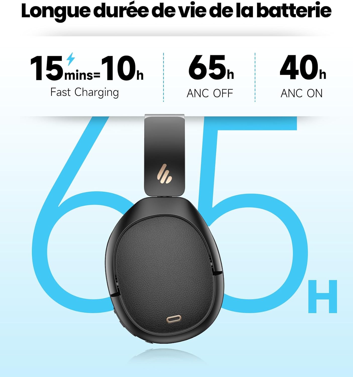 Thumbnail 5 de Edifier W80 casque ANC 65h