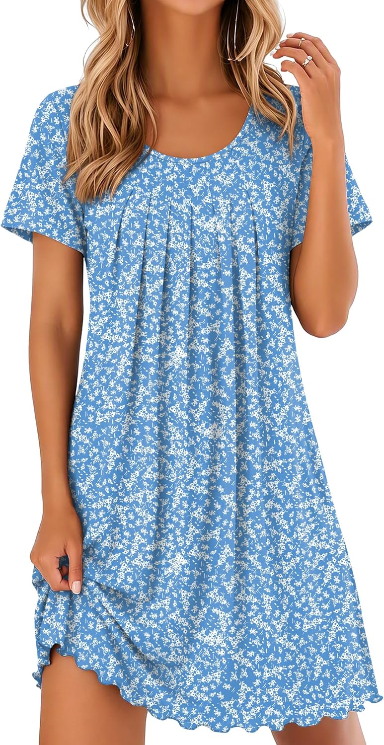 Detalle 2 de Ekouaer Women's Nightgown, 95% Polyester