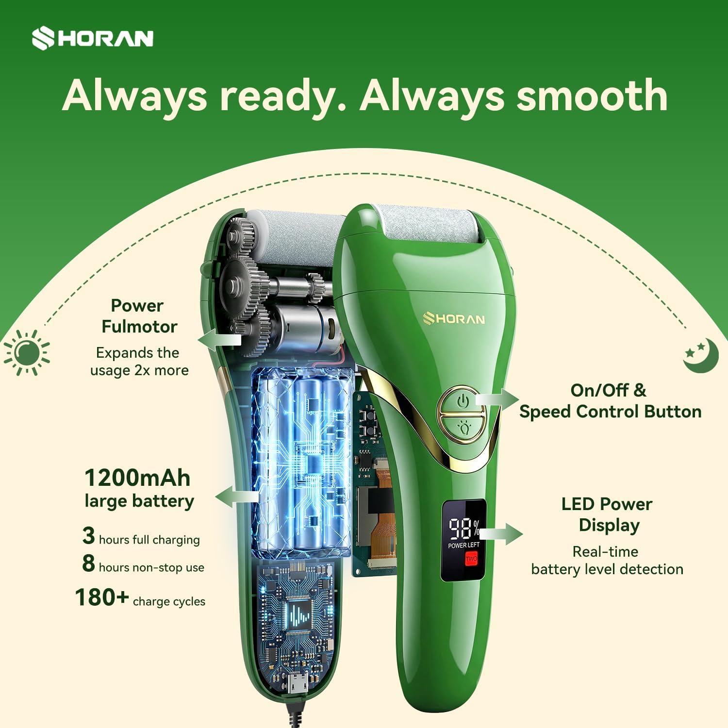 Detalle 2 de Electric Foot File USB rechargeable callus remover