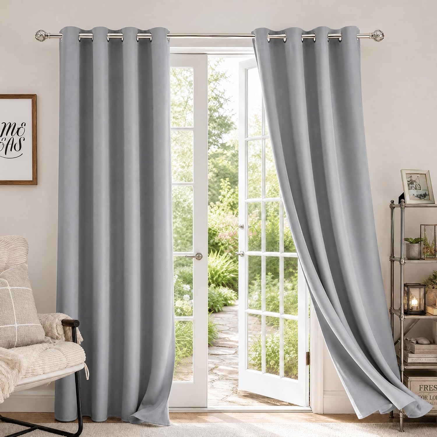 Detalle de HOMEIDEAS Blackout Curtains, 52 x 84 Inches
