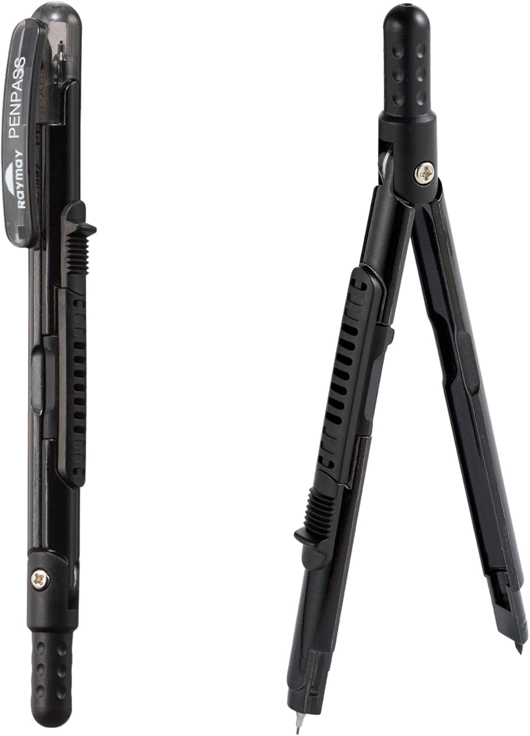 Detalle de レイメイ藤井 ペンパス シャープタイプ JC903B ペン型コンパス ブラック・黒針・0.5mm芯対応