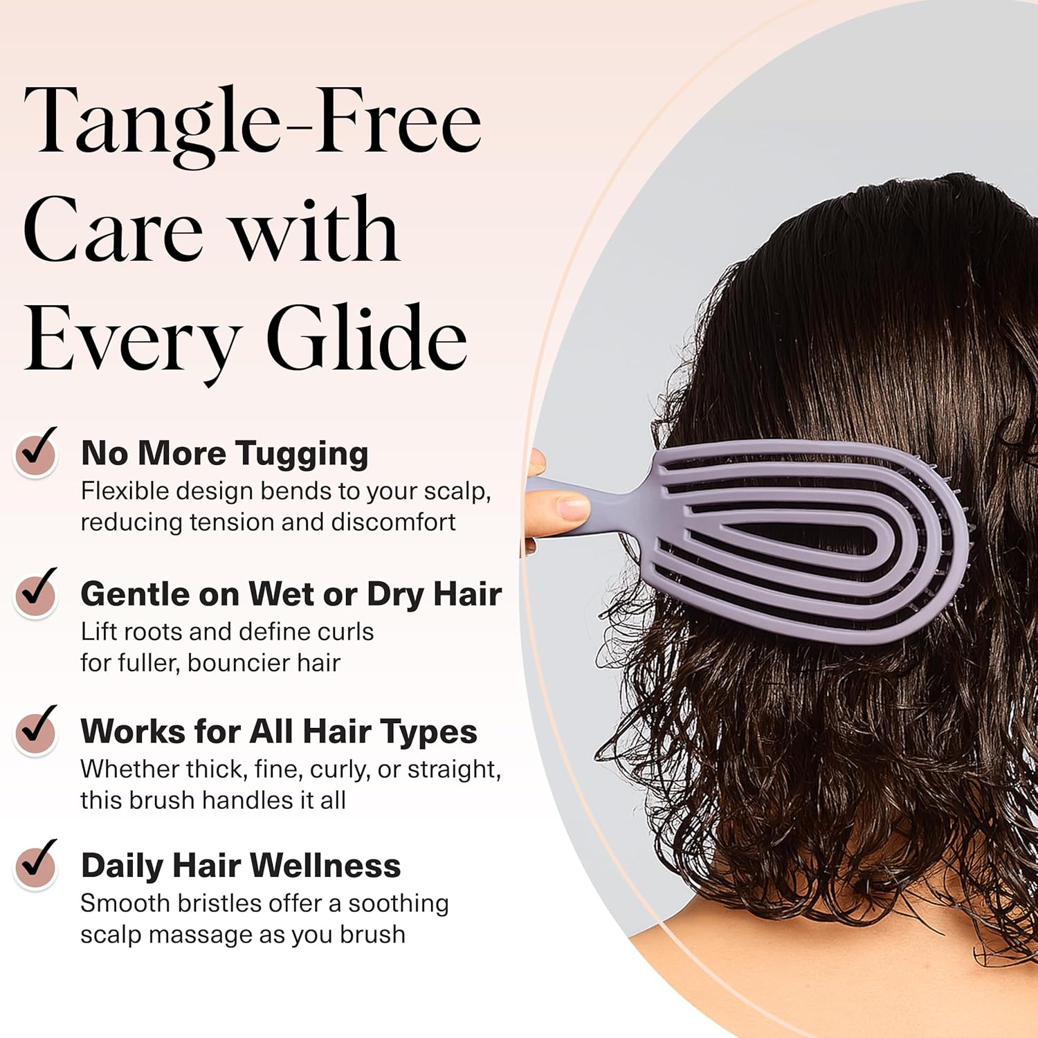 Thumbnail 1 de Kitsch Detangler Brush Flexible Frame for Curly Hair