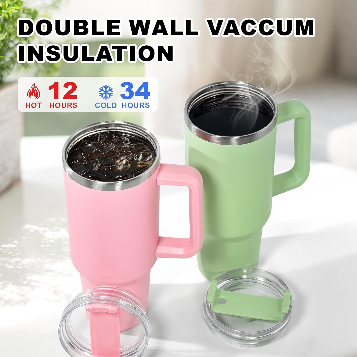Detalle de FECBK 40oz insulated tumbler 1.2L, leak proof