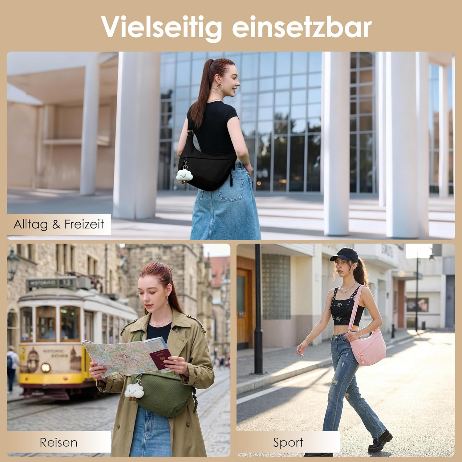 Thumbnail 6 de Micmores Moon Bag aus Cord – Crossbody mit iPad-Fach, Modell 2026