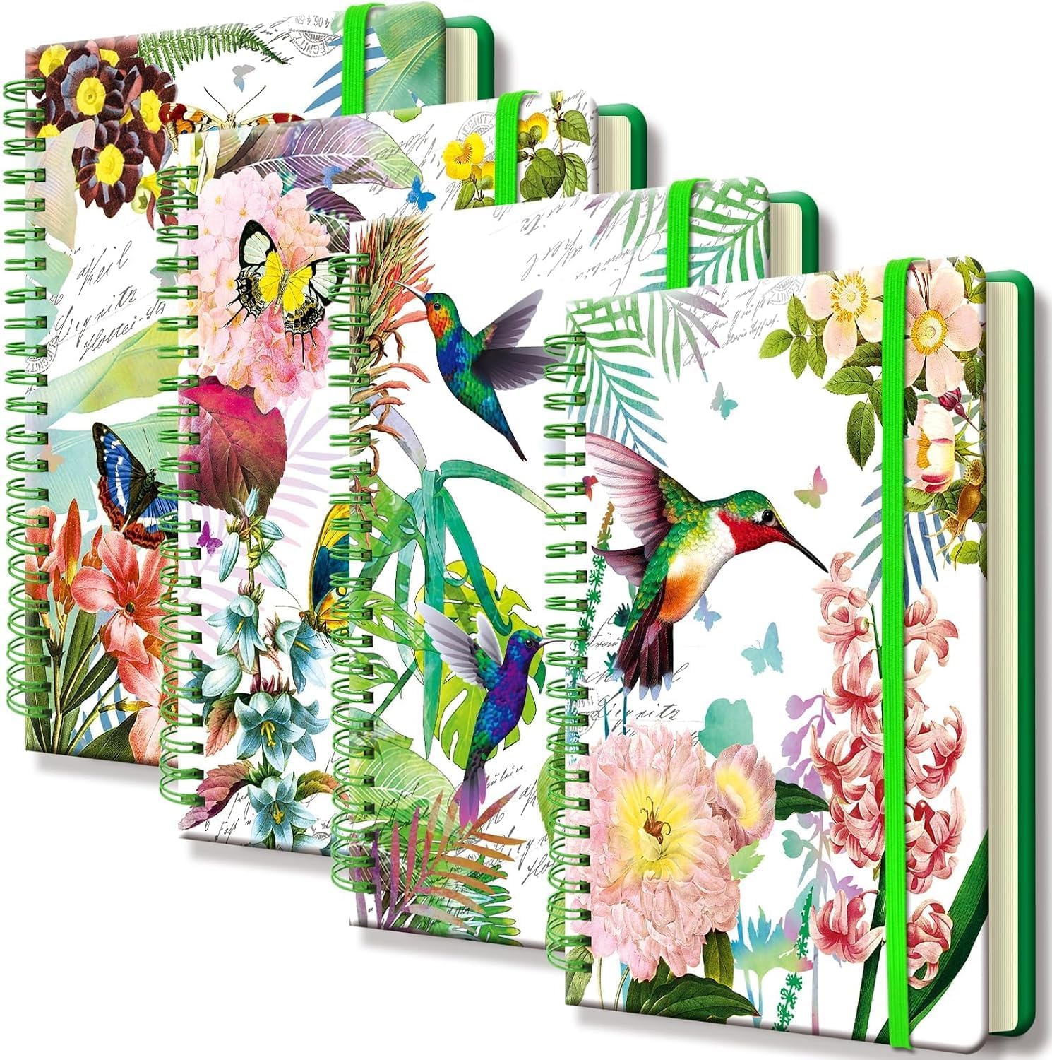 Detalle de DWIYITTN A5 Spiral Notebooks, 4-Pack Hardcover Journals with Lined Pages
