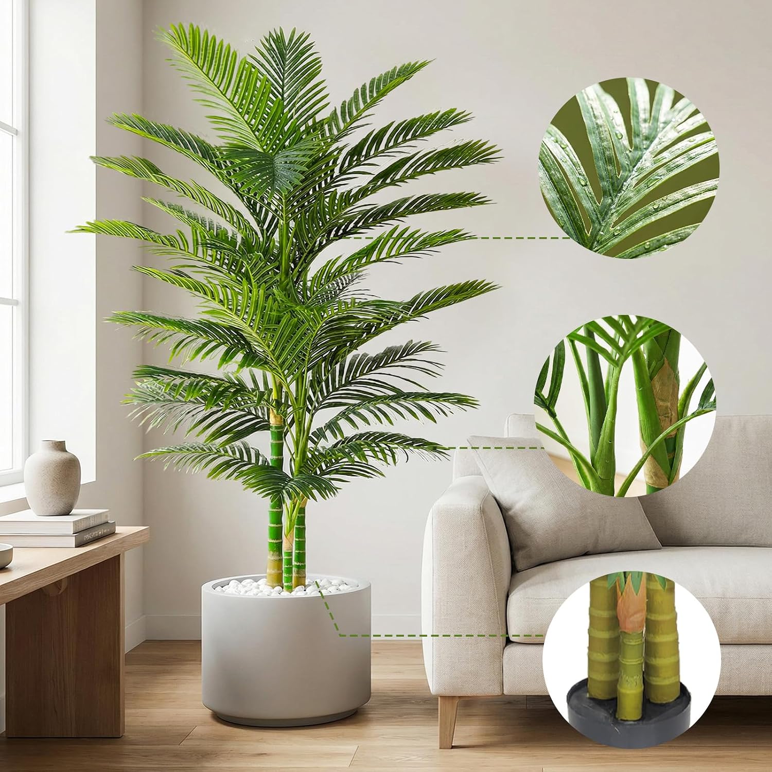 Thumbnail 3 de TXABL Künstliche Goldene Palme 210 cm