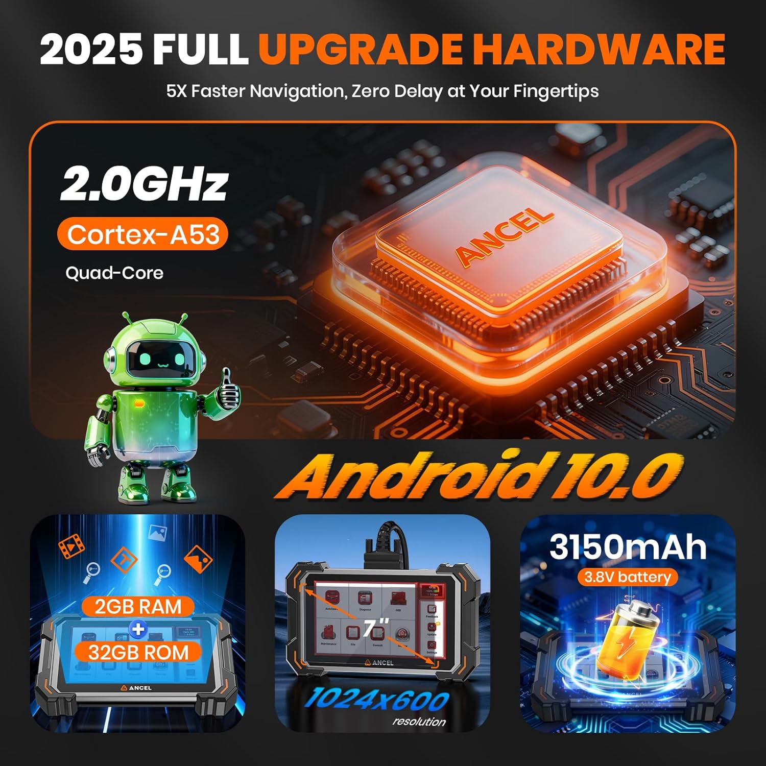 Thumbnail 6 de ANCEL DS500 Elite OBD2 Scanner 7-inch