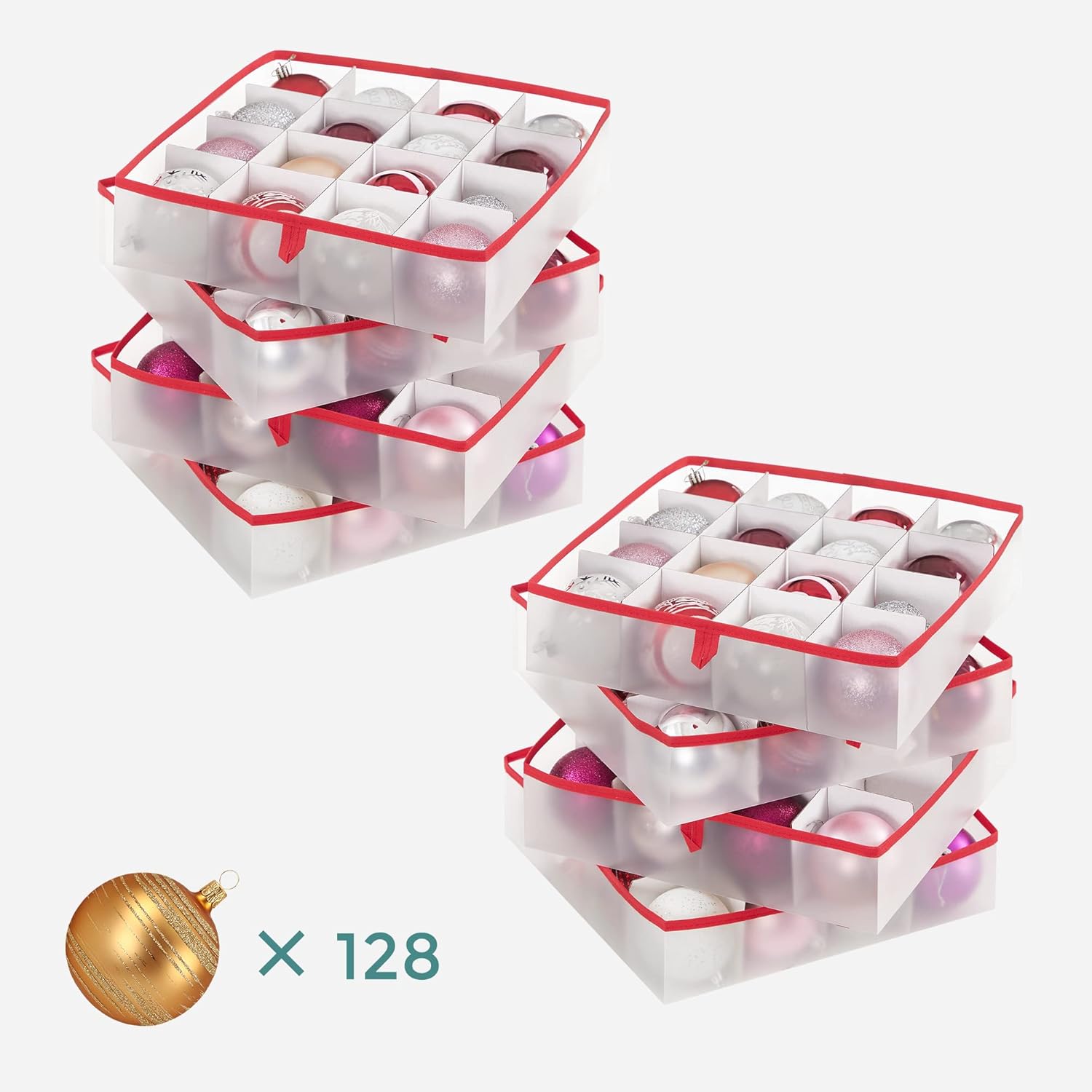 Thumbnail 3 de SONGMICS RFB029T01 contenitore per palline di Natale 128 posti