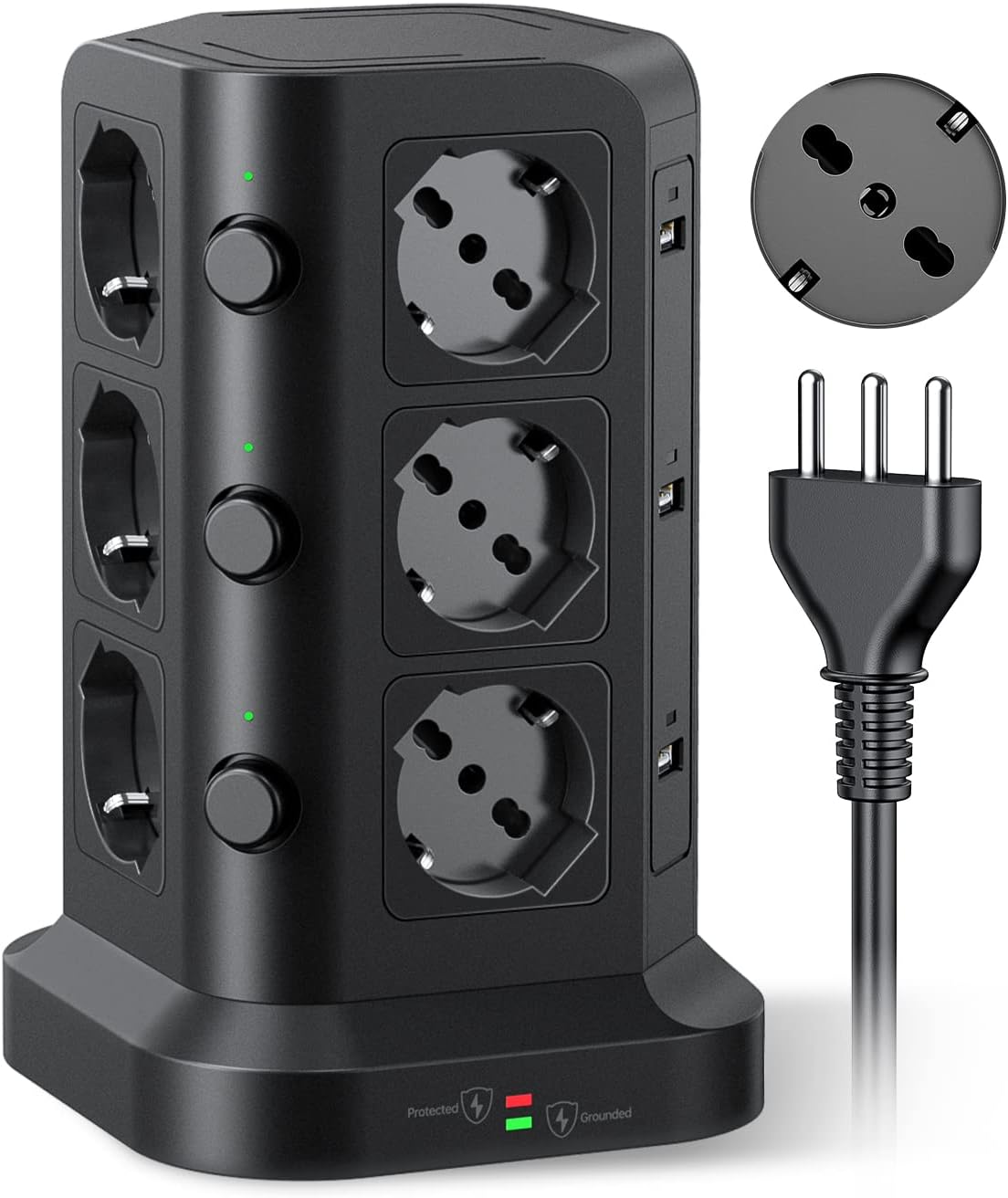 Thumbnail 6 de KOOSLA Ciabatta Elettrica con 12 prese universali ITA, 6 USB-A e protezione sovratensione