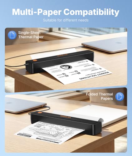 Detalle de RONGTA F11 Thermal Portable Printer: Inkless, Pocket-Sized Printing for Travel and Home