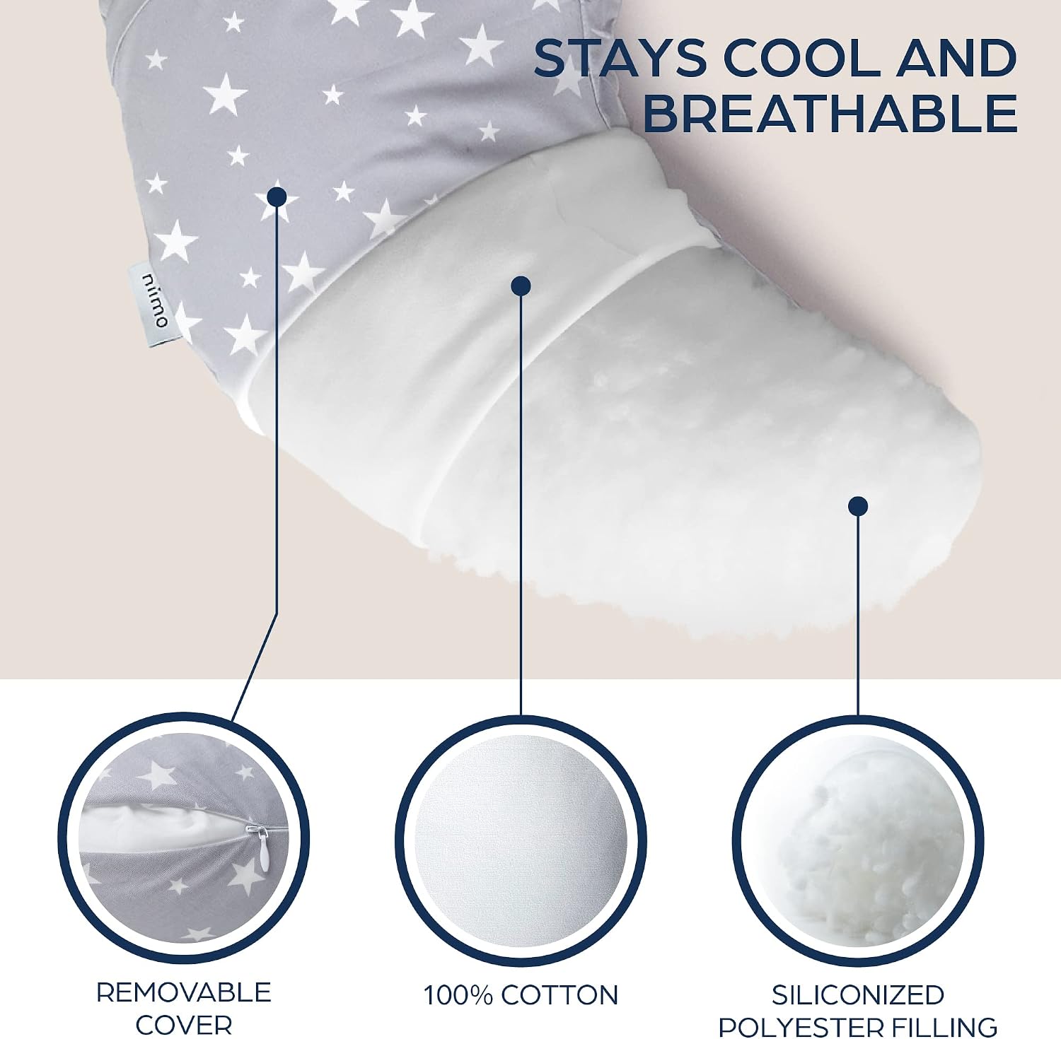 Detalle de Niimo nursing pillow with ergonomic 15.5 cm