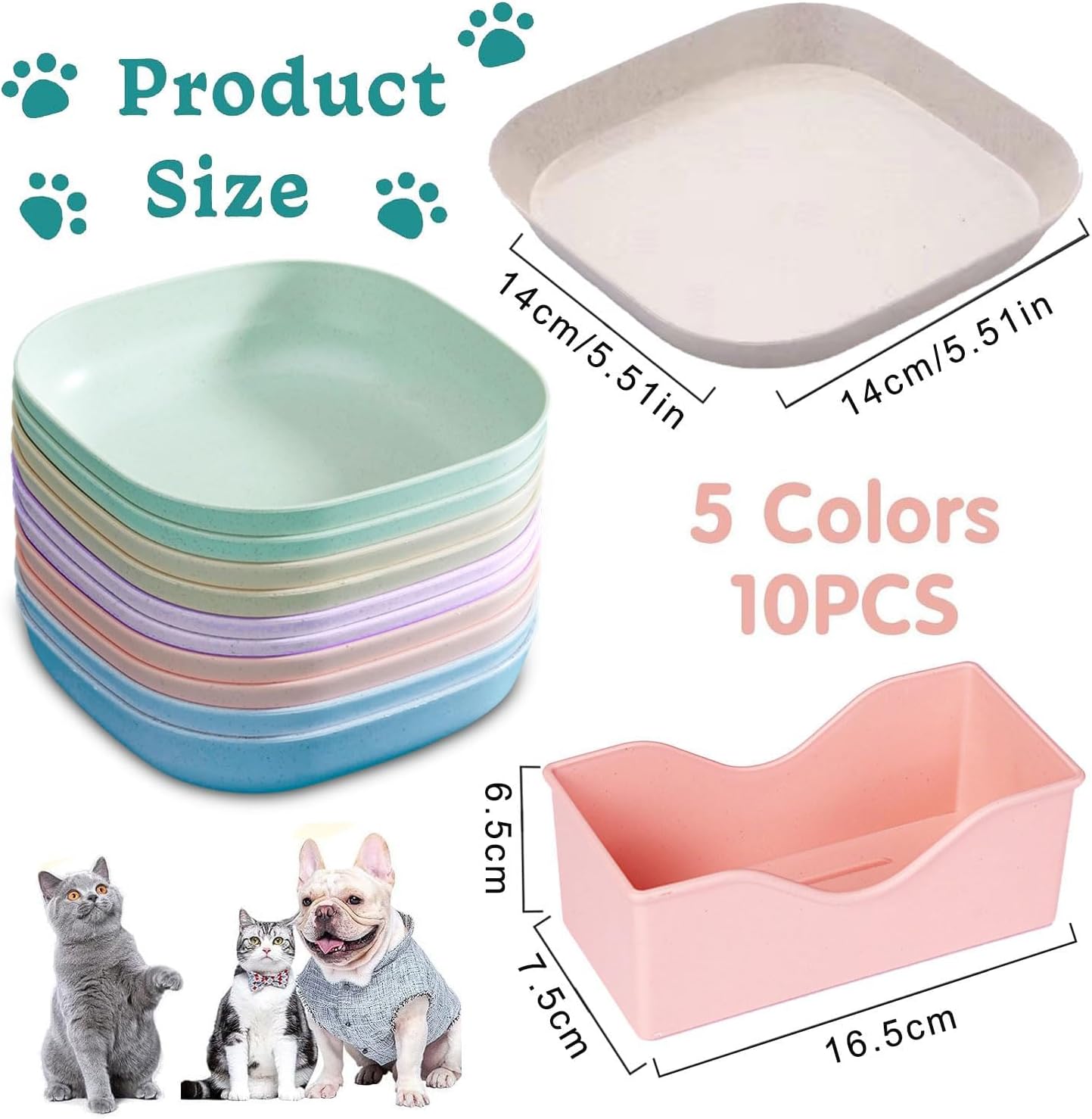 Detalle 2 de Katzenfutter Napf Set 10 Stück