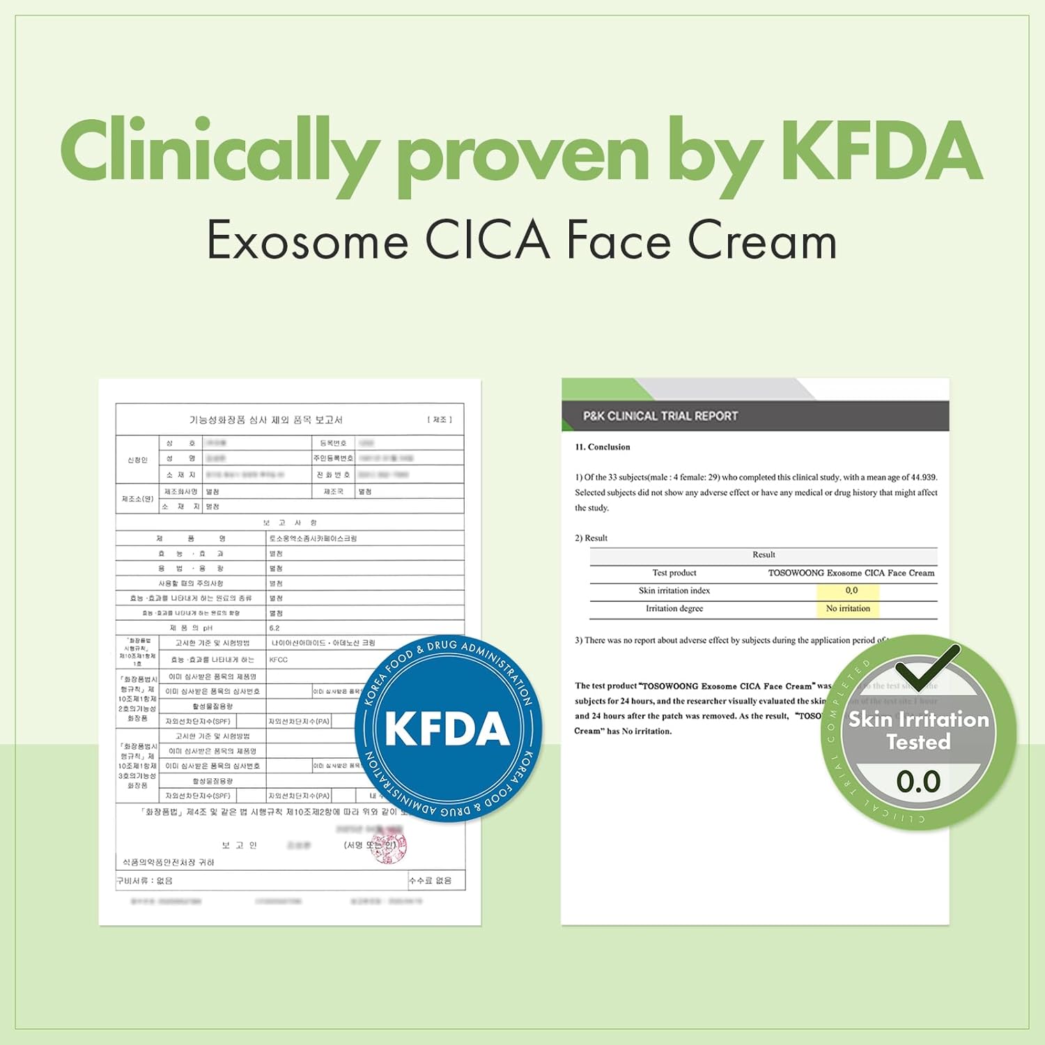 Detalle de TOSOWOONG Crema Viso Exosome CICA – Idratazione lenitiva per pelli sensibili, 50 ml
