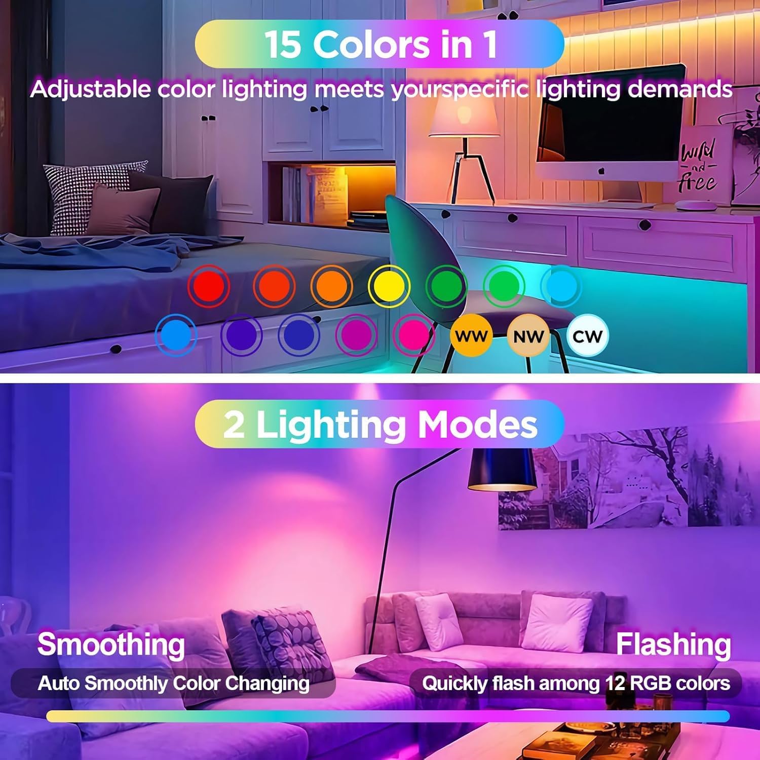 Detalle de Yochoice Rechargeable Light Bulbs, 2-Pack